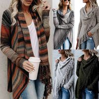 Wholesale Autumn and winter women s fashion tassel knitted coat sweater