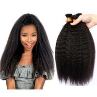 Wholesale Kinky Straight Pre Bonde I Tip Human Hair Extensions g strand strands Per Pack Machine Made