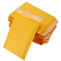 Wholesale Gift Wrap Different Spcifications Yellow Kraft Paper Bubble Envelope Bag Courier With