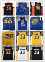 Wholesale 2021 Mens Stephen Curry James Wiseman Basketball Jersey Youth Kid s Klay Thompson Sleeveless Blue White Shirt Uniform Fast delivery