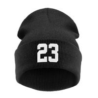 Wholesale 23 Beanie Hip Hop Fashion Knitted Hat Versatile Bboy Woolen IH2722