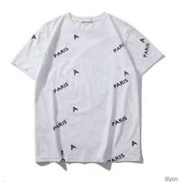 Wholesale Letters Printed Designer T Shirt Men Women Couple Fashion Tee Summer Casual Clothing with Wheat Ears Printing