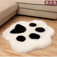 Wholesale Carpets RAYUAN Dog Shape Artificial Wool Sheepskin Hairy Carpet Faux Mat Seat Pad Fur Warm Tapetes Floor Soft Area Rug