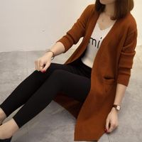 Wholesale Women s Sweaters Male Coat Spring and Autumn Free Color Cardigan Long Shirt MEXK