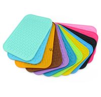 Wholesale Silicone Insulation Placemat Kitchen Pot Holder Table Mat Heat Resistant Kettle Pad Car Phone Non Slip Thicken Coaster DHB13201