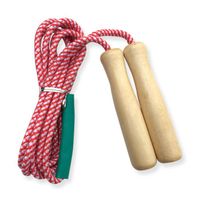Wholesale Jump Ropes Single Weight Loss Fitness Skipping Rope Female Sports Adult Students Children Exercise Cotton Rubber Wooden Handle