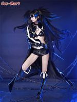 Wholesale Anime Black Rock Shooter Cosplay Costume Fashion Patent Leather Combat Uniform Female Activity Party Role Play Clothing S XL New Y0913