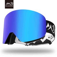 Wholesale WILDMTAIN GM1 Magnetic Snow Goggles Dual Layers Anti fog Ski Goggles Interchangeable Lens UV400 Men Women Kids Ski Glasses H1214