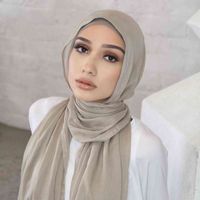 Wholesale MOTIVE FORCE Hot Popular Colors Customized Cotton Islamic Shawl Double Role Hijab Sports Malaysia Muslim Scarf