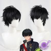 Wholesale Other Event Party Supplies Lennox Cosplay Wig Promise Of Wizard Black Short Heat Resistant Synthetic Hair Halloween Carnival Role Play C