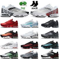 Wholesale Authentic Tn Turned Plus Running Shoes Tennis Sports Sneakers Mens Womens Obsidian All Black Red White Ghost Green Trainers Jogging Walking With Socks