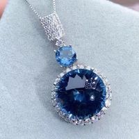 Wholesale Pendant Necklaces London Blue Topaz Full Body Strobe Trend Accessories