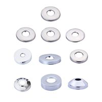 Wholesale Kitchen Faucets Wall Split Flange Stainless Steel Round Escutcheon Plate Water Pipe Covers Fit For Sinks Toilets