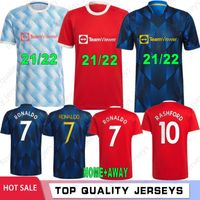 Wholesale 21 R O N A L D O SANCHO SHAW Soccer Jerseys Man BRUNO POGBA FERNANDES VARANE MARTIAL UTD RASHFORD Football Shirt Men Kids Kit