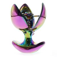 Wholesale 2021 new Heavy Anus Beads Asslock Stainless Steel Anal With Lock Expanding Ass Gold Butt Plug Rainbow Big Trainer SM Toys