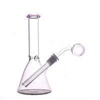 Wholesale Heavy Glass hookah Beaker Bongs thick elephant Joint smoking water pipe ice catcher classical recycler bong with male glass oil burner pipes