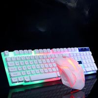 Wholesale combo Gaming keyboard and mouse set for PC computer notebook computer Programmable cool lighting Ergonomic USB optical gaming device fasta48