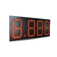 Wholesale Desk Table Clocks Hong Hao Outdoor Waterproof Iron Box Large Size Red Inch Format Led Oil Price Screen Gas Station Digital Sign