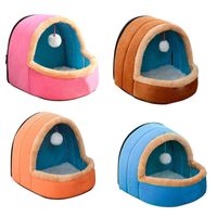 Wholesale Kennels Pens Portable Plush House Detachable Cat Dog Indoor Soft Nest Washable Anti Slip Bed With Mat Toy