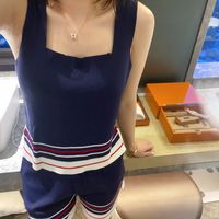 Wholesale 8922 TB wide band vest net red ice silk knitted small suspender college style women s summer sleeveless T shirt thin outside