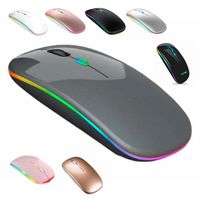 Wholesale Mice Rechargeable Optical Wireless Mouse Slient Button Ultra Thin Mini Ultrathin USB G For Computer Laptop
