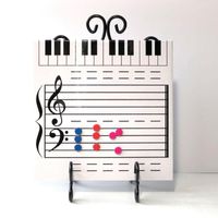 Wholesale Window Stickers Erasable Blackboard Magnetic Musical Note Writing Board Gift For Kids Home Literature Supplies