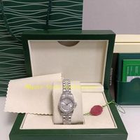 Wholesale 3 Style Real Photo With Original Box Lady Watch Women s Silver Dial Fluted Bezel Ladies Auto mm Jubilee Bracelet Asia Movement Automatic Women Watches