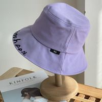 Wholesale Bucket Hat Purple Love Butterfly Cotton Protectivet Sun Cap Dustproof Cover Hats Sunscreen Wide Brim