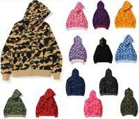 Wholesale 2021 Mens Hoodies Sweatshirts Women And Man Hooded Jacket Camouflage Sharkk Face Spring Autumn Winter Cotton Multicolor Option M XL