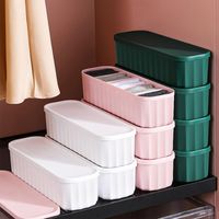 Wholesale Men s Socks Compartment Storage Box With Lid Household Drawer Closet Underwear Organizing