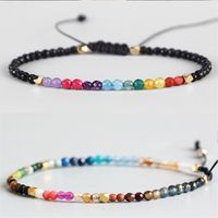 Wholesale Chakra Stone Beaded Bracelets Strands mm Constellations Bohemian Simple Design Beads Adjustable Lucky Zodiac Signs Braided Bangles Jewelry for Men Women Gifts