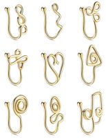 Wholesale Fake Nose Rings Septum Jewelry Gold Silver Nose Cuff Non Piercing Clip On Faux Nose Rings For Women Men