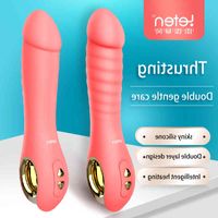 Wholesale Leten Heatable Fairy Wand Vibrator Electromagnetic Pulse Thrusting Sex Products Wand Adult Massager Toys for Women