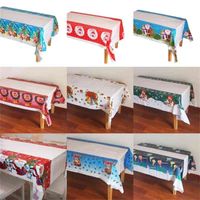 Wholesale Large Rectangle Disposable Christmas Tablecloth Waterproof Cartoon Table Cloth Xmas Party Ornament Dinner Decoration Restaurant Napkin Accessories G111D86T