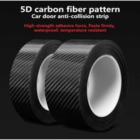 Wholesale 3D Carbon fiber Car Sticker Protector Strip Nano Sticker Auto Door Sill Anti Scratch Tape Collision Scuff DIY Paste Protection
