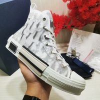 Wholesale Top quality classic canvas designer luxury casual shoes B23 PVC technical fabric ghost printing man and woman high top fashion sneakers