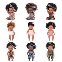 Wholesale 40JC Inch Doll Re born Baby Girl Realistic Vinyl Full Body African Black Skin Girl Doll for Kids Age Best Birthday Gift H1015