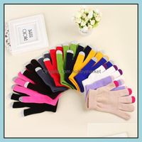 Wholesale Mittens Gloves Hats Scarves Fashion Aessories Magic Touch Screen Knitted Texting Stretch Adt One Size Winter Warm Fl Finger Touchscreen X