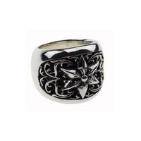 Wholesale Hot style Crowe S925 Sterling Silver Big Six Pointed Star Men s Thai Carved Ring Thick Edition Old Punk Tide Silver Jewelry