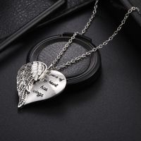 Wholesale Necklaces Women Girls Ladies Chain Necklace Chakrabeads Explosion Wings Love Pendant Angel Wing Simple Payment Retro Engraving Neckli jllzNJ