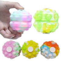 Wholesale Fidget Sensory Bubbles Pop Finger Spinning Top Toys Cellphone Straps D Spinner Balls Decompression Push Gyroscope Antistress Gyro for Adult Kid Party Favor