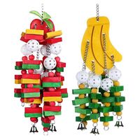 Wholesale Other Bird Supplies Retail Wood Chew Toy Pieces Banana Apple Parrot Cake Large Medium Sized Macaw