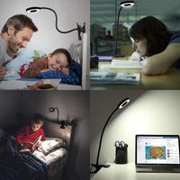 Wholesale Book Reading Light In Bed Clip On Lamp With Brightness Great For Bedside Makeup Mirror Headboard Office Desk Dorm Room Table Lamps