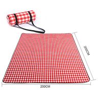 Wholesale Outdoor Pads Red White Plaid Foldable Waterproof Picnic Mat Fashion Thicken Pad Breathable Soft Portable Camping Travel Beach Blanket