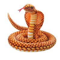 Wholesale real life plush toy snake animal simulation gold python cobra plush doll photo studio layout props zoo simulation toy m