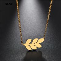 Wholesale Pendant Necklaces XLNT Olive Branch Leaf Necklace For Women Boho Choker Vintage Fashion Collar Party Jewelry