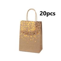 Wholesale Gift Wrap Kraft Paper Bag Packaging Small Brown With Handle Shopping Party