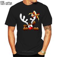 Wholesale Men s T Shirts Merry Christmas Kawaii Reindeer T Shirt Men Graphic Cute Tee TShirt Fashion Hipster Party Style Tumblr Shir