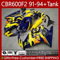 Wholesale Body Tank For HONDA CBR F2 F2 CC FS Bodywork No CBR600 FS CBR600F2 CBR600FS CBR600 F2 CC Fairings Kit glossy yellow