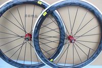 Wholesale Cosmic twill weave SLR Alloy Carbon Wheels mm c Aluminium Carbon Fiber Road Bike Racing Wheelset Clincher glossy finish